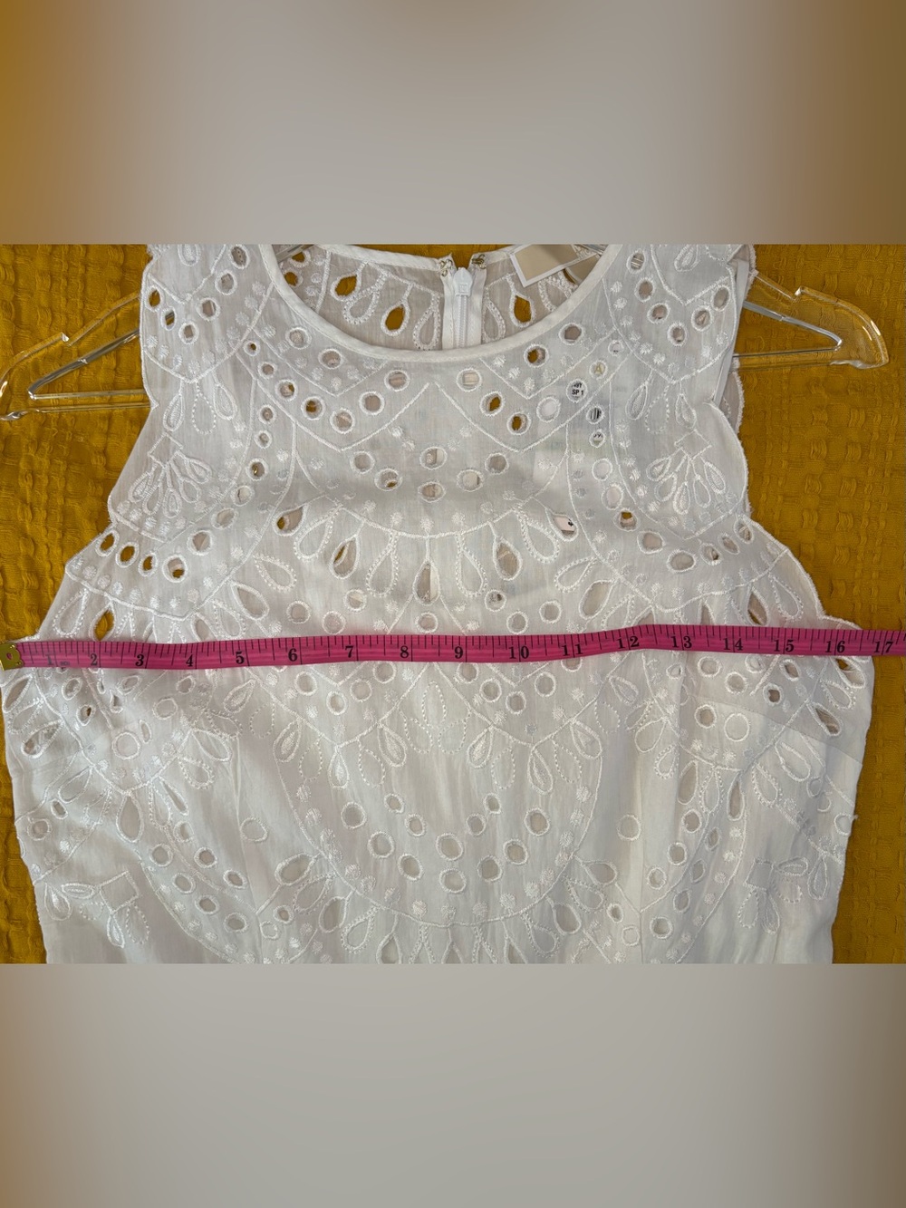 Michael Kors White Eyelet Cotton Dress NWT - Picture 11 of 16